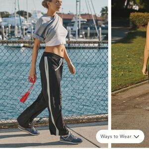 Anthropologie daily practice side stripe track pants small